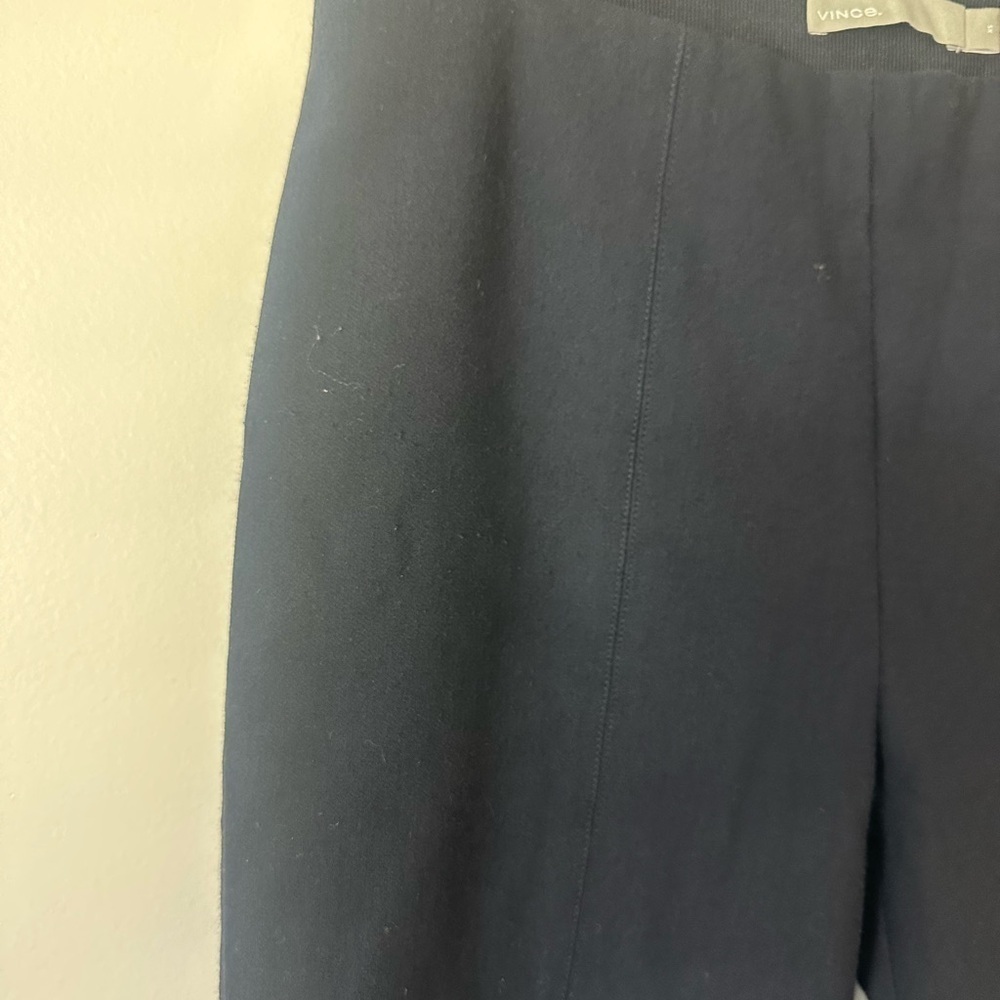 VINCE Stitch Front Seam Ponte Cropped Legging/Pant Size XS in Coastal Blue Navy - Picture 7 of 9